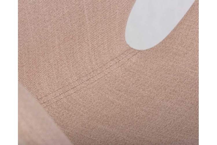 Кресло дизайнерское DOBRIN SWAN, бежевая ткань IF1, золотое основание-6