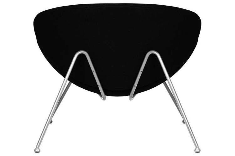 Кресло дизайнерское DOBRIN EMILY, черный ткань AF9, хромированная сталь-4