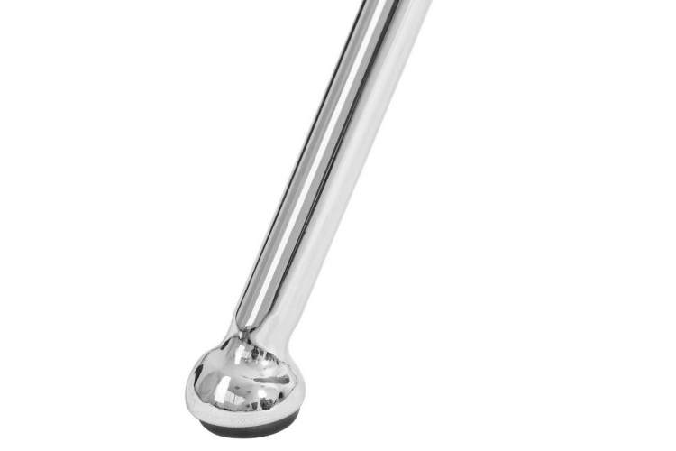 Кресло дизайнерское DOBRIN EMILY, серая ткань AF7, хромированная сталь-6