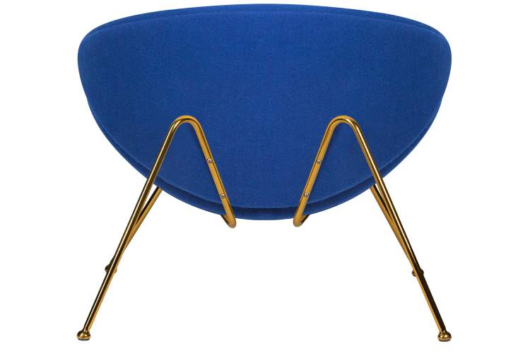 Набор 2 шт Кресло дизайнерское DOBRIN EMILY, синяя ткань AF6, золотое основание-5
