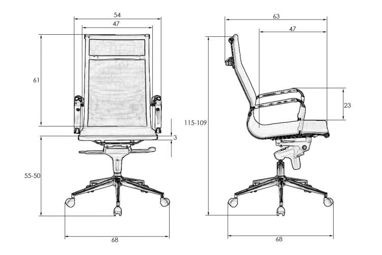 Набор 2 шт Офисное кресло для персонала DOBRIN CARTER, бежевый (22039)-9