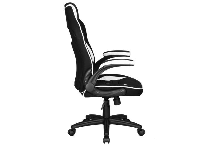 Кресло игровое DOBRIN RICK, черно-белая ткань-2