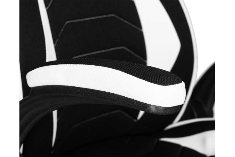Кресло игровое DOBRIN RICK, черно-белая ткань-6