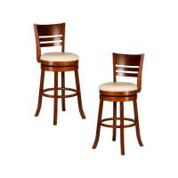 Набор 2 шт Вращающийся полубарный стул DOBRIN WILLIAM COUNTER, шоколад, кремовый