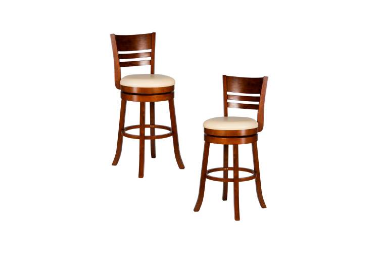 Набор 2 шт Вращающийся полубарный стул DOBRIN WILLIAM COUNTER, шоколад, кремовый