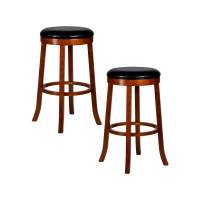 Набор 2 шт Круглый барный табурет DOBRIN BOB BAR, шоколад, черный