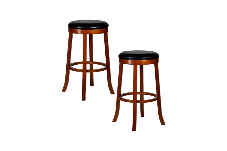 Набор 2 шт Круглый барный табурет DOBRIN BOB BAR, шоколад, черный