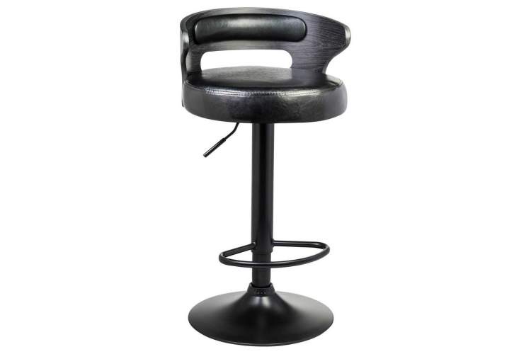 Стул барный DOBRIN FRED BLACK, чёрное дерево, чёрный