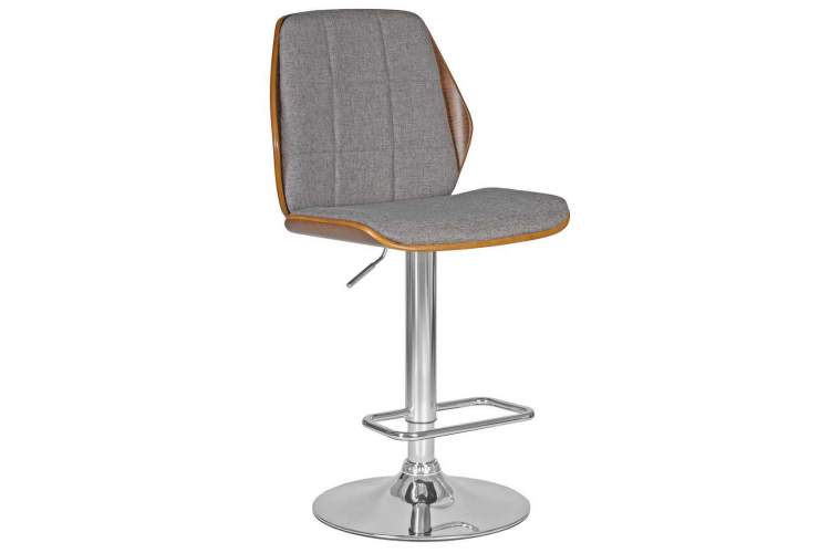 Стул барный DOBRIN PETER, серая ткань AAA 001