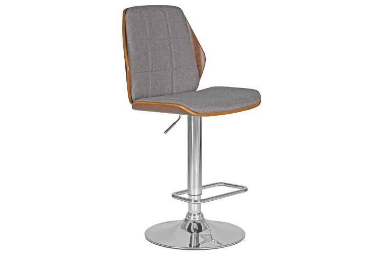 Стул барный DOBRIN PETER, серая ткань AAA 001-1