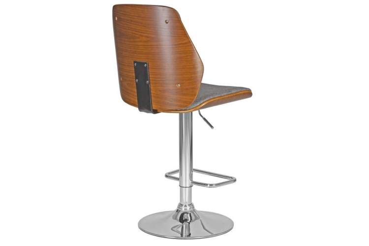 Стул барный DOBRIN PETER, серая ткань AAA 001-3