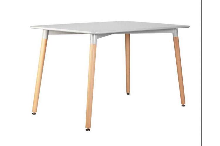 Стол обеденный DOBRIN SERRA WIDE, ножки светлый бук, столешница светло-серая-1