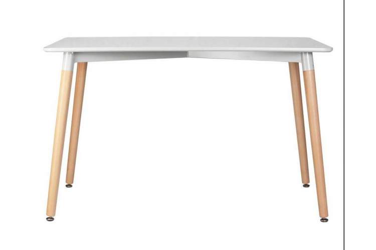 Стол обеденный DOBRIN SERRA WIDE, ножки светлый бук, столешница светло-серая-2