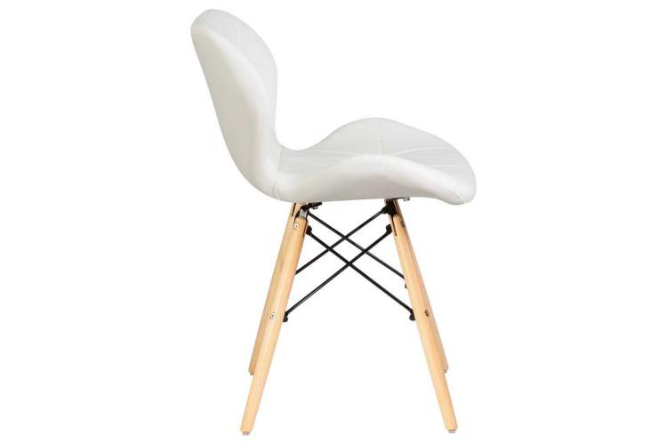 Стул обеденный DOBRIN BUTTERFLY, ножки светлый бук, цвет сиденья белый-2