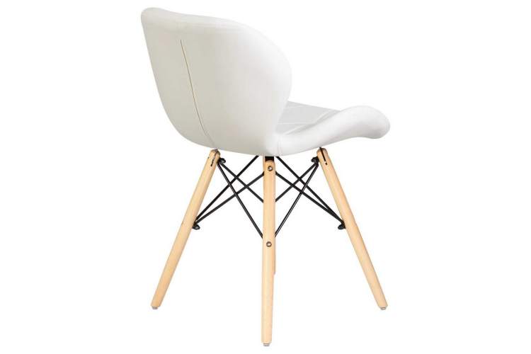Стул обеденный DOBRIN BUTTERFLY, ножки светлый бук, цвет сиденья белый-3