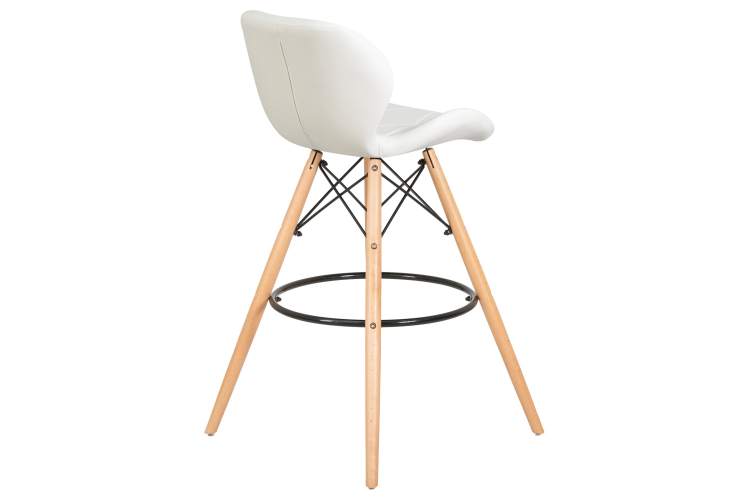 Набор 2 шт Стул барный DOBRIN BUTTERFLY BAR, ножки светлый бук, цвет белый-4