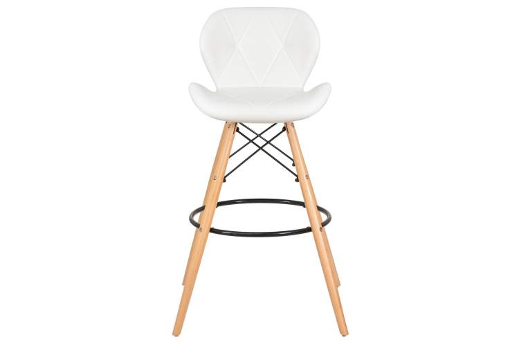 Набор 2 шт Стул барный DOBRIN BUTTERFLY BAR, ножки светлый бук, цвет белый-6