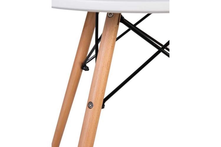 Стол журнальный DOBRIN SHELLEY, ножки светлый бук, цвет белый-3