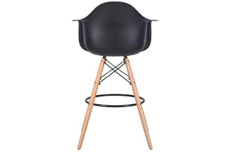 Стул барный DOBRIN DAW BAR, ножки светлый бук, цвет черный-4