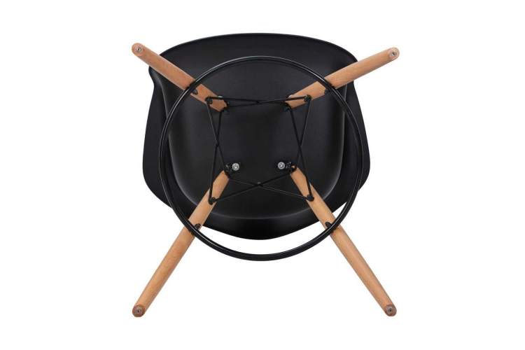 Стул барный DOBRIN DAW BAR, ножки светлый бук, цвет черный-6