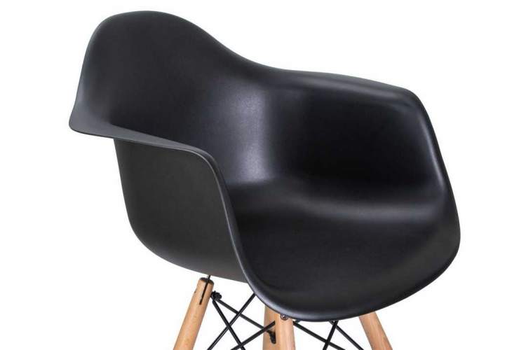 Стул барный DOBRIN DAW BAR, ножки светлый бук, цвет черный-7