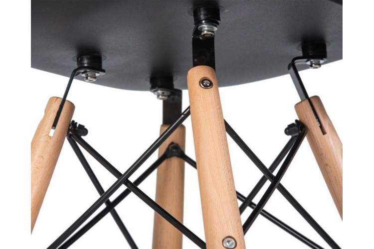 Стул барный DOBRIN DAW BAR, ножки светлый бук, цвет черный-8