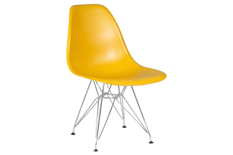 Набор 4 шт Стул обеденный DOBRIN DSR, ножки хром, цвет горчичный (Y-03)-1