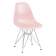 Набор 4 шт Стул обеденный DOBRIN DSR, ножки хром, цвет светло-розовый (PK-02)