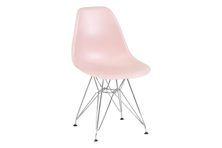 Набор 4 шт Стул обеденный DOBRIN DSR, ножки хром, цвет светло-розовый (PK-02)-1