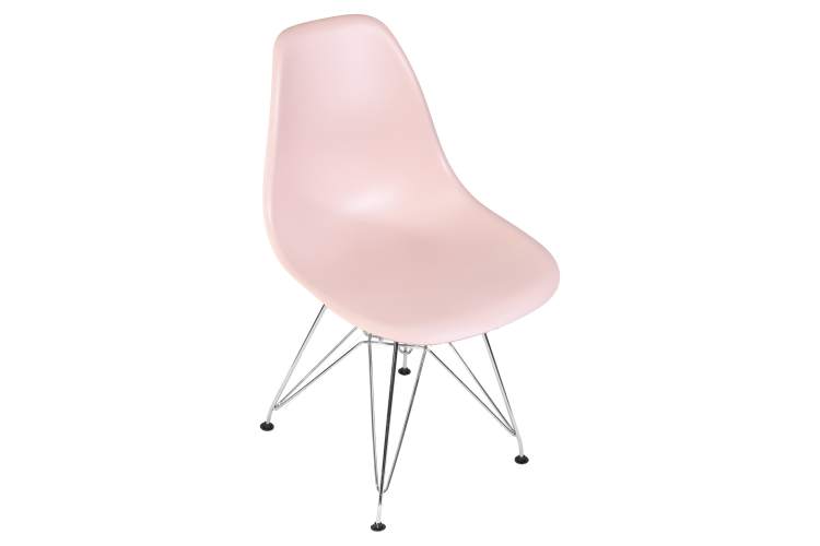 Набор 4 шт Стул обеденный DOBRIN DSR, ножки хром, цвет светло-розовый (PK-02)-7