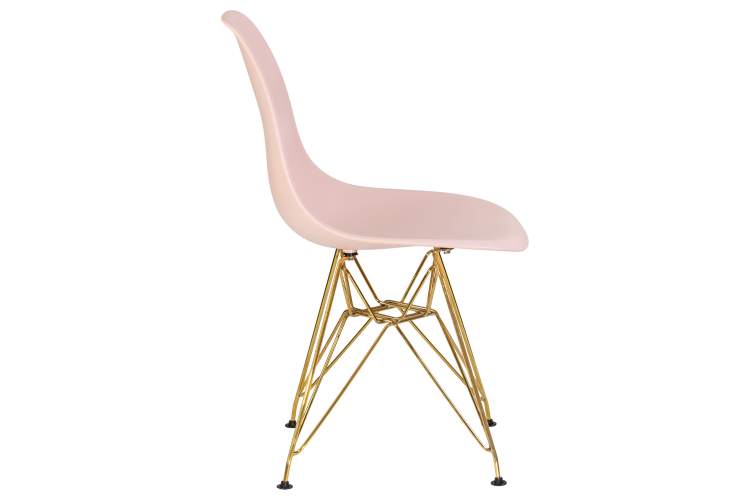 Набор 4 шт Стул обеденный DOBRIN DSR, ножки золотые, цвет светло-розовый (PK-02)-3