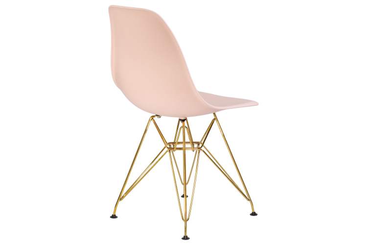 Набор 4 шт Стул обеденный DOBRIN DSR, ножки золотые, цвет светло-розовый (PK-02)-4