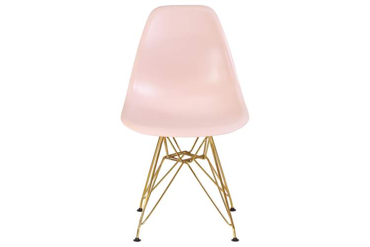 Набор 4 шт Стул обеденный DOBRIN DSR, ножки золотые, цвет светло-розовый (PK-02)-6