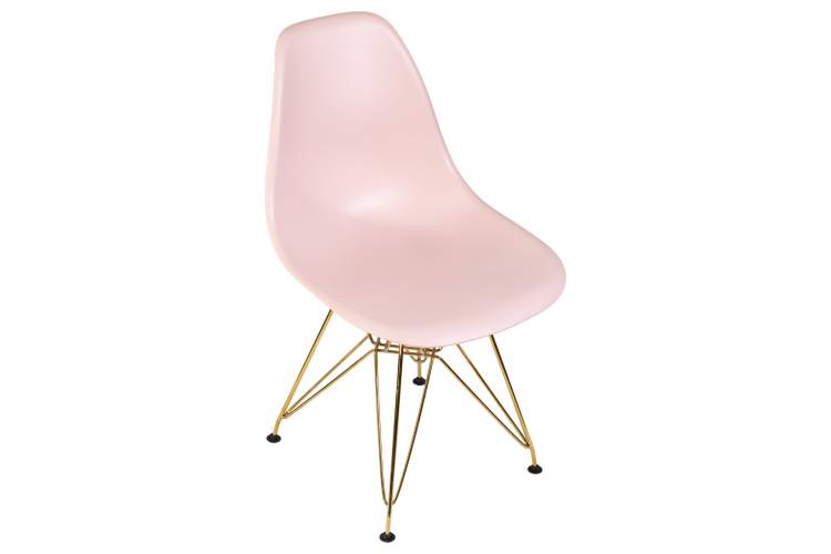Набор 4 шт Стул обеденный DOBRIN DSR, ножки золотые, цвет светло-розовый (PK-02)-7