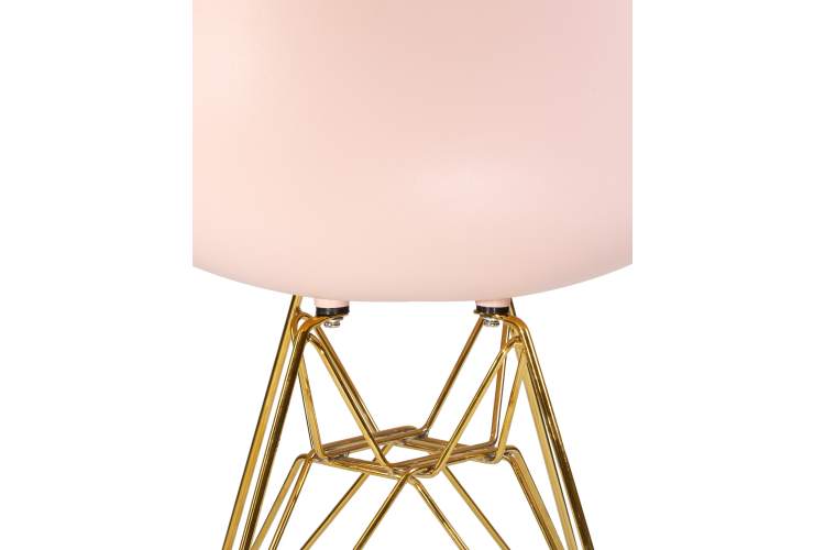 Набор 4 шт Стул обеденный DOBRIN DSR, ножки золотые, цвет светло-розовый (PK-02)-8