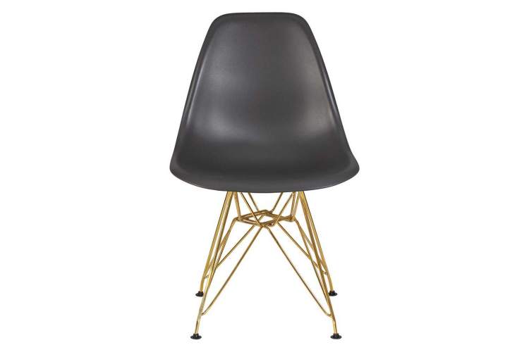 Стул обеденный DOBRIN DSR, ножки золотые, цвет тёмно-серый (GR-04)-5