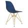 Набор 4 шт Стул обеденный DOBRIN DSR, ножки золотые, цвет тёмно-синий (BE-12)