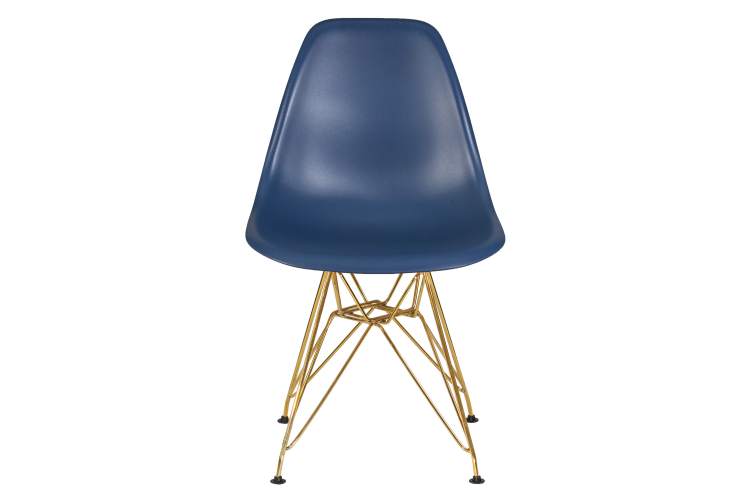 Набор 4 шт Стул обеденный DOBRIN DSR, ножки золотые, цвет тёмно-синий (BE-12)-6