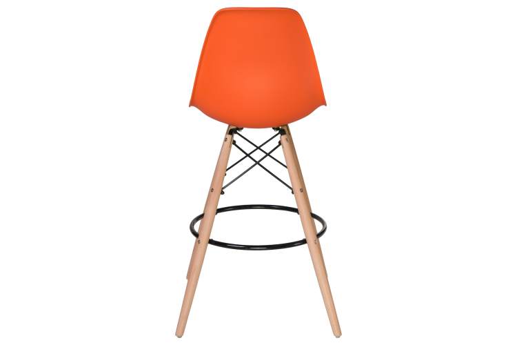 Набор 2 шт Стул барный DOBRIN DSW BAR, ножки светлый бук, цвет сиденья оранжевый (O-02)-5