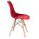 Набор 4 шт Стул обеденный DOBRIN DSW, ножки светлый бук, цвет красный (R-02)