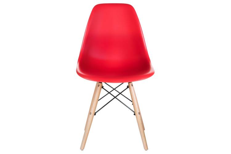 Набор 4 шт Стул обеденный DOBRIN DSW, ножки светлый бук, цвет красный (R-02)-7