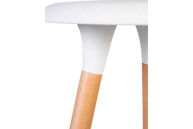 Табурет барный DOBRIN ROYCE, ножки светлый бук, цвет белый (W-02)-2
