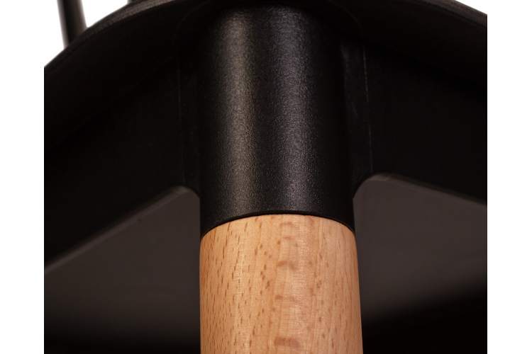 Набор 4 шт Стул обеденный DOBRIN THEO, ножки светлый бук, цвет черный (B-03)-9