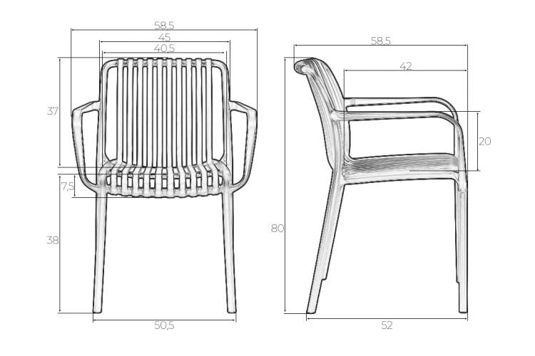 Стул обеденный DOBRIN WALTER ARM, черный (B-03)-7