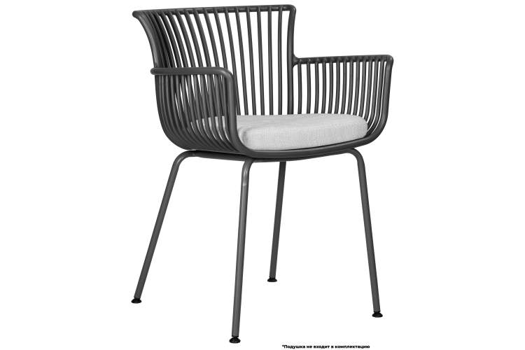 Набор 4 шт Стул обеденный DOBRIN ROSS, темно-серый (GR-04) без подушки-7