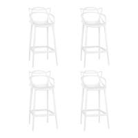 Набор 4 шт Стул барный DOBRIN MASTERS BAR, белый (W-02)