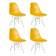 Набор 4 шт Стул обеденный DOBRIN DSR, ножки хром, цвет горчичный (Y-03)