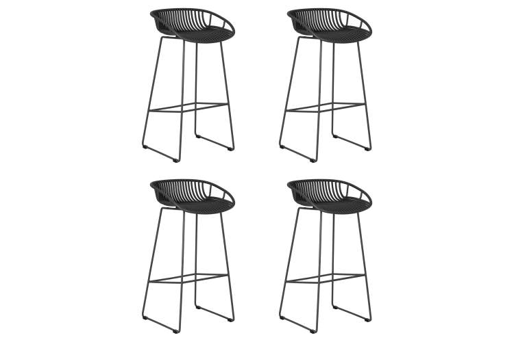 Набор 4 шт Стул барный DOBRIN FRANK, темно-серый