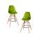 Набор 2 шт Стул барный DOBRIN DSW BAR, ножки светлый бук, цвет сиденья салатовый (G-08)