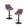 Набор 2 шт Стул барный DOBRIN LOGAN BLACK, пудрово-сиреневый велюр (MJ9-52)